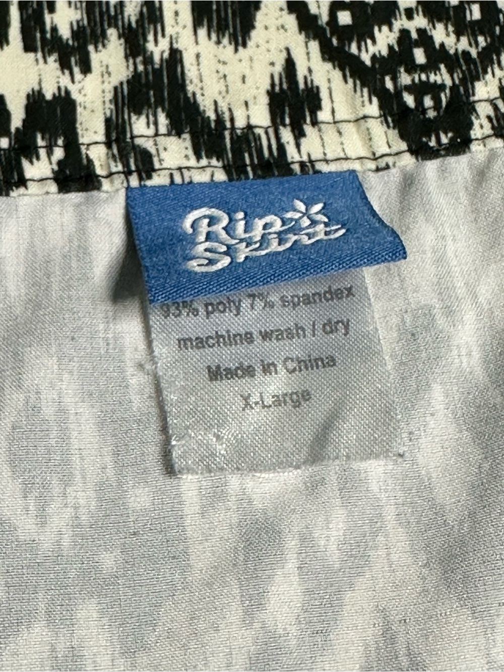 RipSkirt Hawaii Ikat Print Swim Cover Up Wrap Skirt Black Tan Length 3 Size XL - Picture 8 of 12